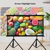 60 72 84 92 inch Outdoor Movie PVC Screen with Tripod, 4K HD Wall-Mounted Projection Screen for Camping Party, Home Theater, Office(84"(4:3)) view 2