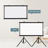 60 72 84 92 inch Outdoor Movie PVC Screen with Tripod, 4K HD Wall-Mounted Projection Screen for Camping Party, Home Theater, Office(84"(4:3)) view 4