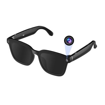 QJF Camera Sunglasses for Cycling, 1080P HD Recording Glasses for Outdoor Sports, Hands-Free Video Glasses with Voice Control & UV Protection, App Live Preview