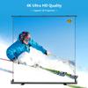 60" 72" 80" 92" Manual Pull Up HD Movie Screen, Adjustable Screen Height, Anti-Crease for Outdoor Indoor Theater Home Backyard(80 Inch) view 2