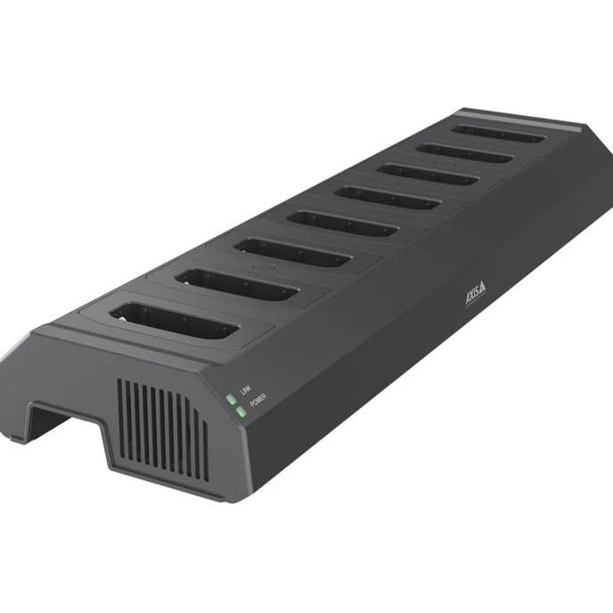 W703 Docking Station 8-Bay for Body Worn Cameras Secure Multi-Device Offloading, Rapid Charging, and Durable Splash-Proof Construction (02646-004)