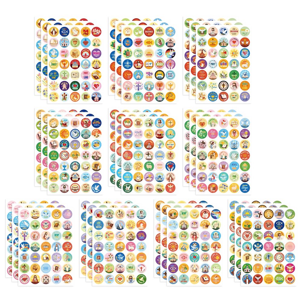 1000 PCS Bible Verse Jesus Stickers, Christian Faith Stickers for Laptop, Phone Cases, Scrapbook, Christian Easter Gifts for Kids Adults