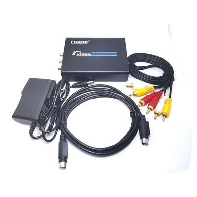 Q-BAIHE RCA CVBS AV to HDMI Converter HD Video AV+S-Video to HDMI Converter Switch 1080P w/USB Power Cord or Power Adapter (AU-Plug)
