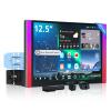 ATOTOZONE X10 12.5" QLED Floating Display Android Car Stereo, Single/Double-DIN, Dual-Cam DVR, AI Vision, Re-Mote LiveView, 7.1.2 Audio, 4V RCA, HDMI in, ADS Protocol, 8G+128G, 4G LTE, Parking Guard view 1