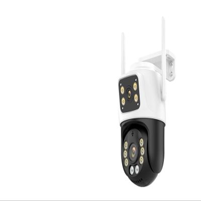 LNBBEQ 4K 8MP HD WiFi PTZ Camera Outdoor 6MP Dual Lens Dual Screen AI Auto Tracking IP Camera CCTV Video Surveillance P2P(AU Plug,8MP NO Card)