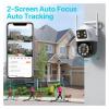 LNBBEQ 4K 8MP HD WiFi PTZ Camera Outdoor 6MP Dual Lens Dual Screen AI Auto Tracking IP Camera CCTV Video Surveillance P2P(AU Plug,8MP NO Card) view 4