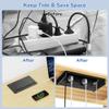 Recessed Conference Table Power Hub with 4 USB Ports,3AC TR Outlets, PD 30W USB-C PD Fast Charging, Metal Housing Flush Mounted for Desks, Kitchens, RVs, 6FT Power Cord view 4