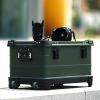 Aluminum Camera Trolley Case, 23 inches Green Rolling Storage Box Large Carrying Toolbox with Pockets/Inner Dividers for Light Stands, Tripods, Telescopes view 1