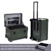 Aluminum Camera Trolley Case, 23 inches Green Rolling Storage Box Large Carrying Toolbox with Pockets/Inner Dividers for Light Stands, Tripods, Telescopes view 2