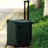 Aluminum Camera Trolley Case, 23 inches Green Rolling Storage Box Large Carrying Toolbox with Pockets/Inner Dividers for Light Stands, Tripods, Telescopes view 4