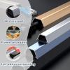 Aluminum Metal Surface Cable Raceway Wire Molding, Self-Adhesive Floor Cable Covers for Cords/Wire Management, Home Office Music Room Corner Cables Concealer(ligjt Grey,L 2m - w 20mm) view 4