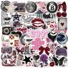 100Pcs Downtown Y2k Aesthetic Stickers Pack, Cool Trendy Aesthetic Stickers for Teens Adults, Waterproof Vinyl Decals for Laptop Kindle Pad Scrapbooking Journaling(Pink&Purple) view 1