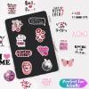 100Pcs Downtown Y2k Aesthetic Stickers Pack, Cool Trendy Aesthetic Stickers for Teens Adults, Waterproof Vinyl Decals for Laptop Kindle Pad Scrapbooking Journaling(Pink&Purple) view 2