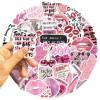 100Pcs Downtown Y2k Aesthetic Stickers Pack, Cool Trendy Aesthetic Stickers for Teens Adults, Waterproof Vinyl Decals for Laptop Kindle Pad Scrapbooking Journaling(Pink&Purple) view 3