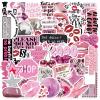 100Pcs Downtown Y2k Aesthetic Stickers Pack, Cool Trendy Aesthetic Stickers for Teens Adults, Waterproof Vinyl Decals for Laptop Kindle Pad Scrapbooking Journaling(Pink&Purple) view 4