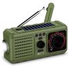 HCUCTOS 3 in 1 Outdoor Solar Emergency Radio - Hand Crank NOAA Weather Portable 2200mAh USB Charger LED Flashlights -for Camping Hurricane view 1
