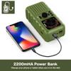 HCUCTOS 3 in 1 Outdoor Solar Emergency Radio - Hand Crank NOAA Weather Portable 2200mAh USB Charger LED Flashlights -for Camping Hurricane view 3