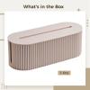 Desk Cable Organizer Box, Management of Cords with Plug-in Top Slot, Modern Design, Plastic of Quality, Frost White 1 Piece, Ideal for Home and Office Use view 3