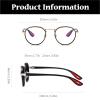 LJCZKA Photochromic Blue Light Blocking Glasses for Women Men Round Glasses Circle Frame Computer Anti Glare Eyeglasses (Black) view 4