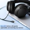 USB C Over Ear Headphones Wired,USB-C/Type C Wired Headphones with Microphone, Foldable & Lightweight Headset with In-line Control, HD Stereo Sound for iPhone 15-16/Samsung/Type-C Laptop/Tablet,Black view 4
