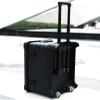 Aluminum Camera Equipment Trolley Case, 23 inches Black Rolling Storage Box Large Carrying Toolbox with Pockets/Inner Dividers for Light Stands, Tripods, Telescopes view 4