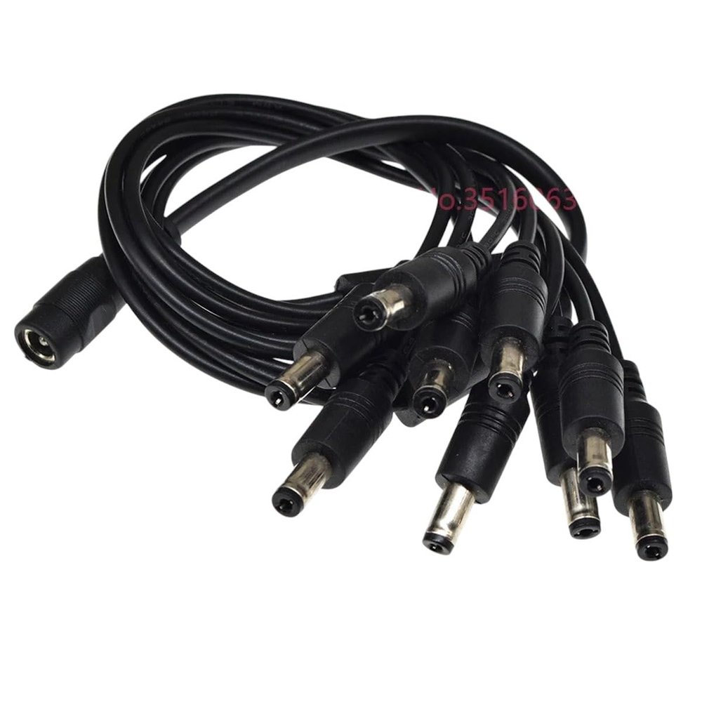 1 Female to 9 Male | Under 5Pcs | 5V 12V 5.5Mmx2.1Mm 1 to 2/3/4/5/6/8/10/16 Way Female to Male Dc Power Splitter Supply Adapter Connector Extension Cable Led CCTV New 2026