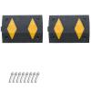 2 Pcs Modular Speed Bump for Road, Rubber-Plastic Speed Bumps, 20 in Anti-silp Curb Ramps Can Bearing 220,000lbs for Vehicle Concrete Garage, Yellow/Black(50x35x5cm/20x15x2in) view 1