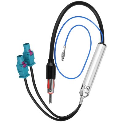 FILFEEL Antenna Adapter for Car Stereo, Car Stereo Aerial Cable Antenna Adapter with Dual Fakra to Male for Enhancing Vehicle's Radio Performance