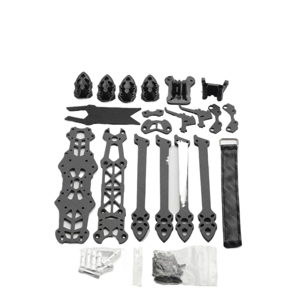 Mark4 5inch FPV Carbon Fiber Frame 225mm Wheelbase 5mm Arm Freestyle Long Range Frame For RC Quadcopter Racing Drone(Mark4 5IN Black)