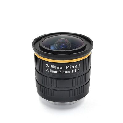Manual Zoom Lens for Industrial Cameras(2.5-7.5mm-1/3")