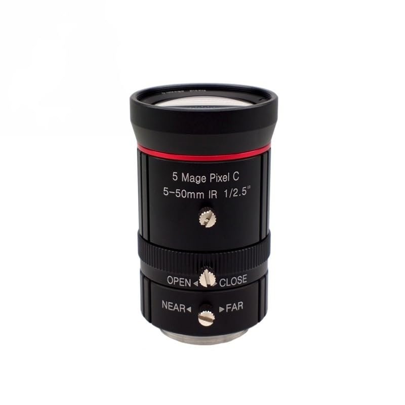 5-50mm 5MP 1/2.5-inch C-Mount 10x Zoom Manual Aperture