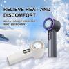 GRABAGECAN Practical Small Desktop Fans Comfortable Fans Digital Display Office Fan Rechargeable Air Cooling Fan Suitable for Home view 3