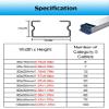 39.4 Inch Square Stainless Steel Cable Raceway Cord Cover, Silvery Cord Channels/Protector/Hider for Home/School/Factory/Office/Garage(50x50mm/1.97x1.97in,S201) view 2