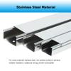 39.4 Inch Square Stainless Steel Cable Raceway Cord Cover, Silvery Cord Channels/Protector/Hider for Home/School/Factory/Office/Garage(50x50mm/1.97x1.97in,S201) view 3