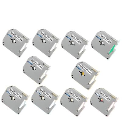10PK 9mm Black On White MK221 M221 M-K221 M Label Tape Works with PT-80 PT-110 PT-65 PT-70 PT-88 PT-90 Label Maker Compatible Labeling Tape(Black on Clear)
