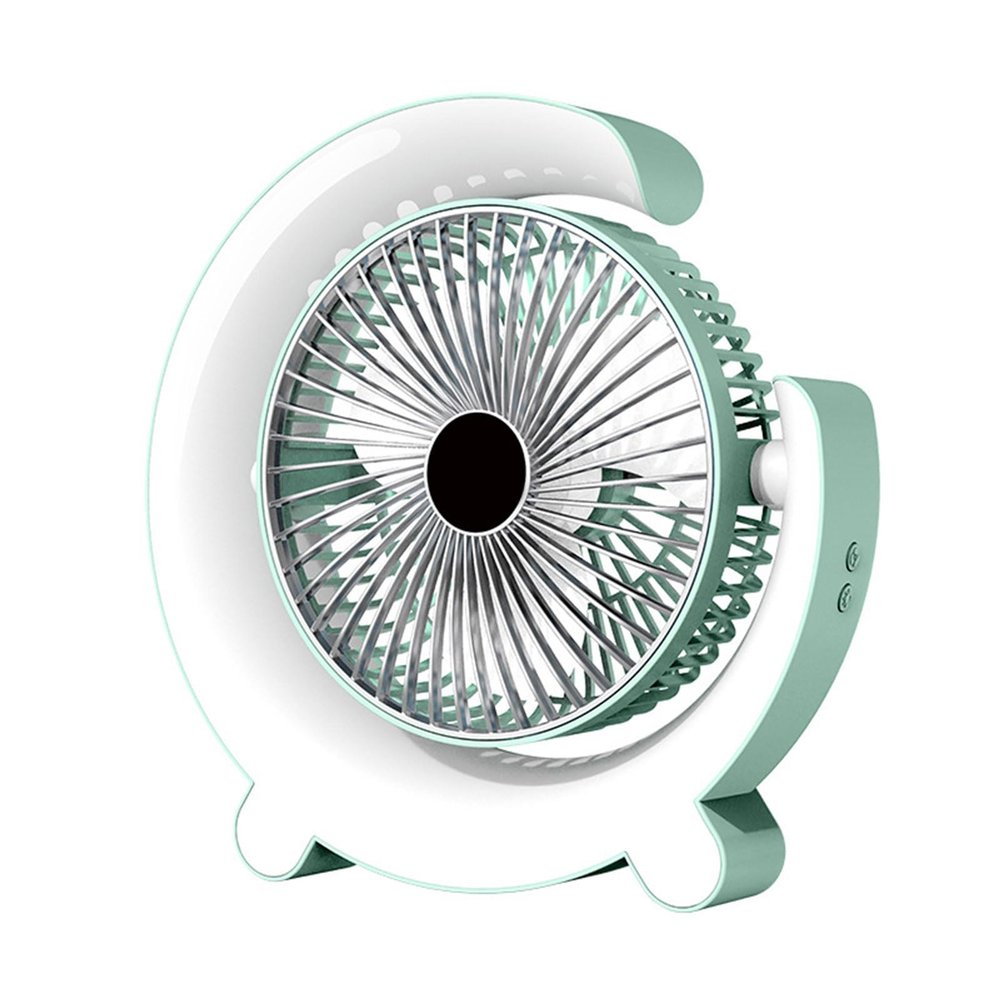 GRABAGECAN 3 Speed Air Cooling Fans with Colorful Light Office Fans Small Desk Fan for Bedroom