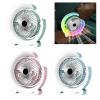 GRABAGECAN 3 Speed Air Cooling Fans with Colorful Light Office Fans Small Desk Fan for Bedroom view 2