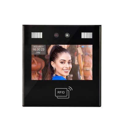 SDVantage Clocking in Machine, 4.3 Inch Ai Dynamic Face Attendance Access Control Recognition Terminal Ai11 Card Swipe Password Face Recognition Attendance Door,1Fingerprint