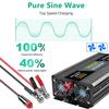 2500W Pure Sine Wave Power Inverter, DC 12V/24V/48V/60V/72V to AC 110V/120V/220V/230V/240V, High Efficiency Car Converter for Home & Vehicle Use view 2
