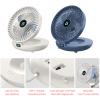 GRABAGECAN Fans, Portable Deformable Fan USB Rechargeable Quiet Pocket Cooling for Office Outdoor Home Travel Folding Small Hand Fan view 4