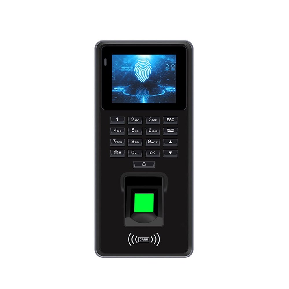 Clocking in Machine, Punch Card Machine Access Control System All-in-One Attendance Access Control Suit Swipe Card Password Fingerprint Electromagnetic Lock Electric Mort
