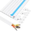 Rindion Cord Hider, 113.6in Cable Hider, Cord Covers for Wires on Wall, Wire Covers for Cords on Wall, Cable Management Wire Hiders for TV, 8 x L14.2 x W0.94x H0.55in - White view 1