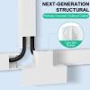 Rindion Cord Hider, 113.6in Cable Hider, Cord Covers for Wires on Wall, Wire Covers for Cords on Wall, Cable Management Wire Hiders for TV, 8 x L14.2 x W0.94x H0.55in - White view 3