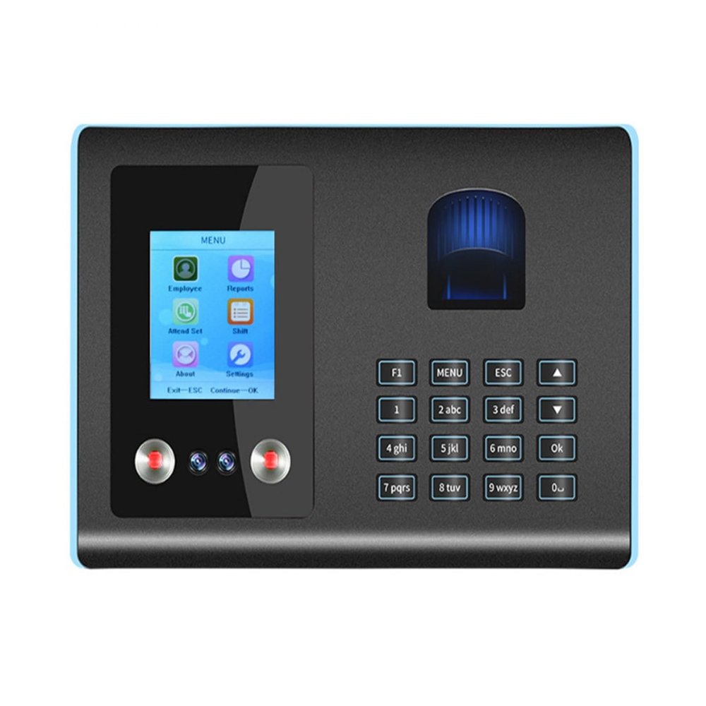 Clocking in Machine, Biometric Fingerprint Time Clock Attendance System Face Recognition Employee Checking-in Attendance Machine Tft LCD Display USB for Employees