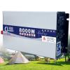 8000W Pure Sine Wave Power Inverter DC 12V/24V/48V/60V/72V to AC 110V/220V for Home, Camping, Outdoor Use - LCD Display, High Efficiency, Peak Power 3500W-6000W view 1