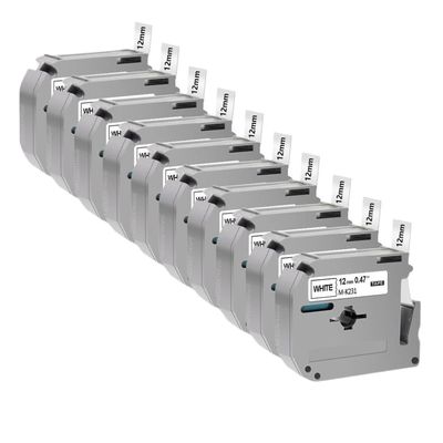 10Pcs 12mm M-K231 Compatible Label Tape MK231 MK-231 MK-131 431 631 for Label Printer PT-70 PT-80(10PK Black on White)