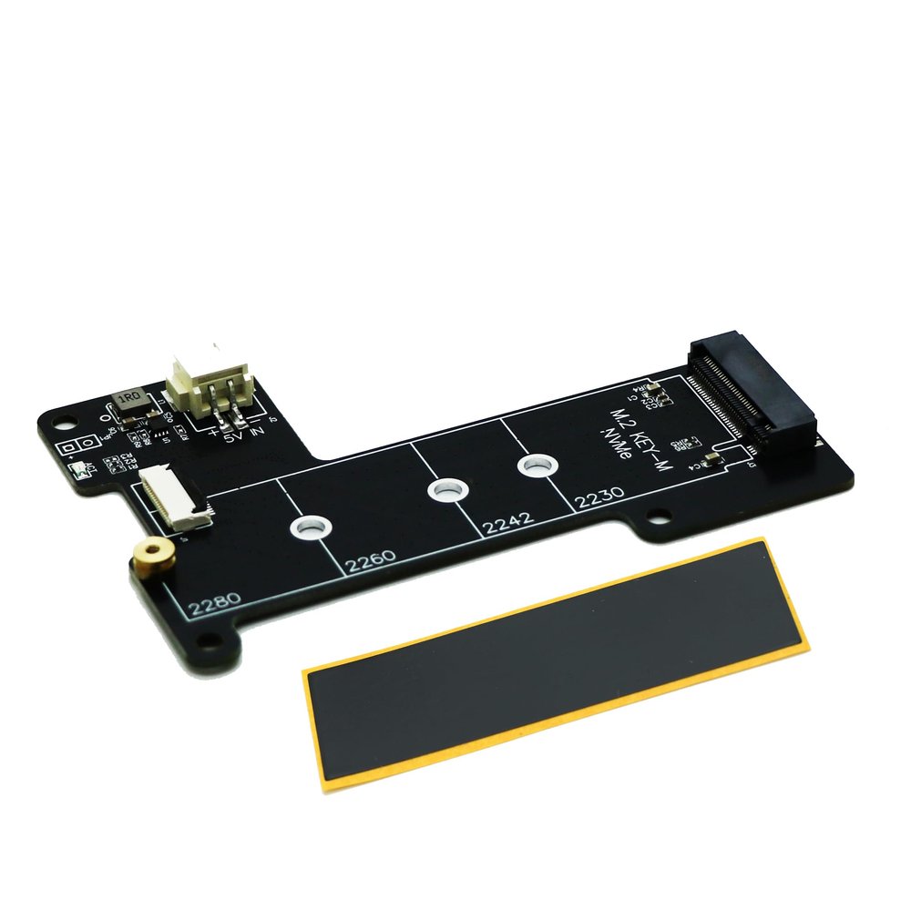 Sintech M.2 NVMe to PCIe 16pin FPC Adapter Card with Heatsink for Raspberry Pi 5 (Support 2230,2242,2280 SSD)