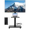 GCCSJ Mobile TV Cart on Wheels, Mobile TV Stand with Power Outlet, Rolling TV Cart for 32-70 inch TVs up to 88 lbs, Height Adjustable Portable TV Stand on Wheels view 1