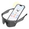 GenXenon Cycling AI Smart Glasses for Men Women, AI Translator Powered by ChatGPT, Support 160+ Languages, Bluetooth Running Sunglasses with Polarized Lenses for Sports Outdoor ActivitiesSiliver view 1