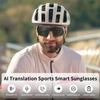 GenXenon Cycling AI Smart Glasses for Men Women, AI Translator Powered by ChatGPT, Support 160+ Languages, Bluetooth Running Sunglasses with Polarized Lenses for Sports Outdoor ActivitiesSiliver view 2